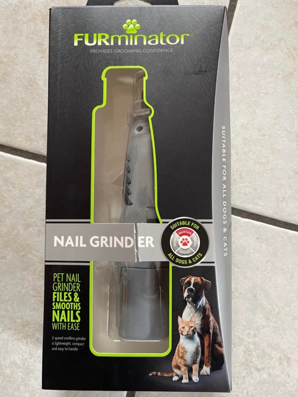 FURminator Nail Grinder in Black and Gray